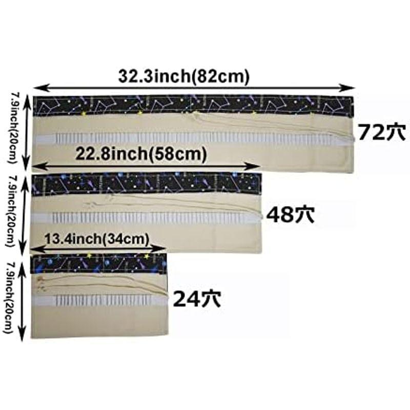 Maydahui 色鉛筆収納バッグ キャンバス ロールペンケース 大容量 画筆 色鉛筆ケース 文具収納 画材セット カラーペンケース 色鉛筆｜smaruko｜04