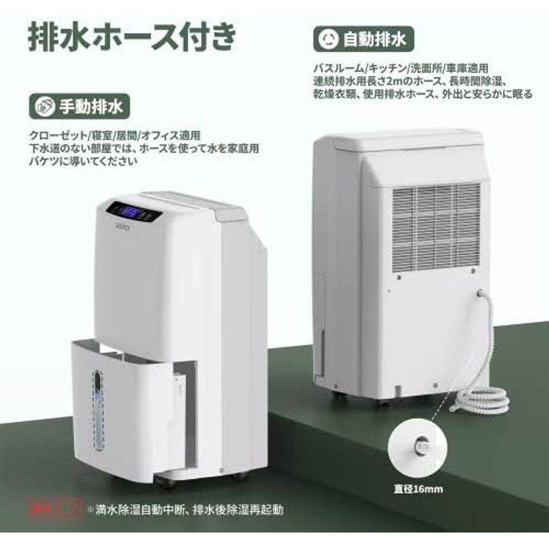 Waykar 除湿機 コンプレッサー式 除湿器 衣類乾燥機能付き 除湿量15.5Ｌ/日 2.5L水タンク じょしつき タイマー付き 連続・自｜smaruko｜05