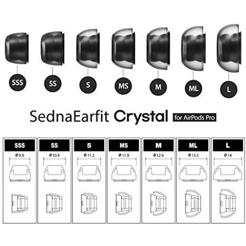 AZLA SednaEarfit Crystal for AirPods Pro イヤーピース MSサイズ2ペア 最高級ドイツ製プレミアムL｜smaruko｜05