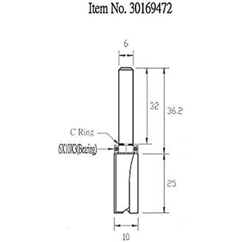 STAX TOOLS TopBearingPatternBit (トップ ベアリング パターン)ヒンジ用10mm×25mm 30169472｜smaruko｜03