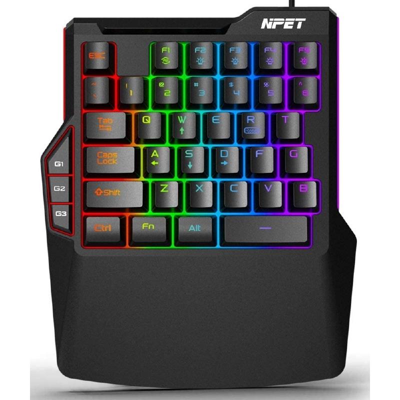 Npet ゲーミングキーボード 片手用 左手用 片手 左手 ゲーミング キーボード 有線 Usb メンブレン Led バックライト ライト 正規品 Page スマトンyahoo 店 通販 Yahoo ショッピング