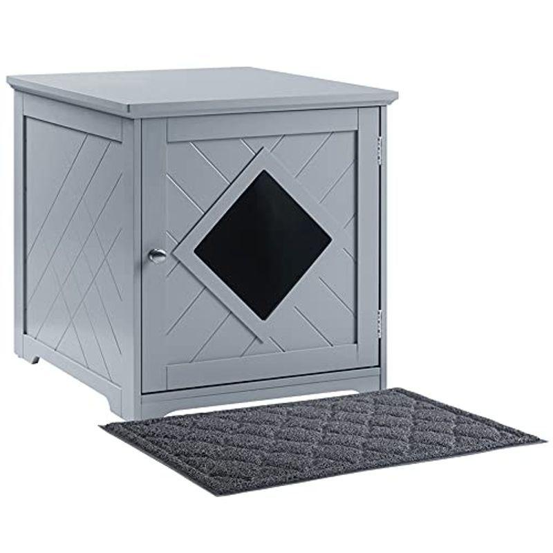 Unipaws猫トイレカバー ネコトイレ収納隠す キャットクローゼット スマートショップスのunipaws猫トイレカバー ネコトイレ収納隠す キャットクローゼット マット付属 グレー ならショッピング ランキングや口コミも豊富なネット通販 更にお得な