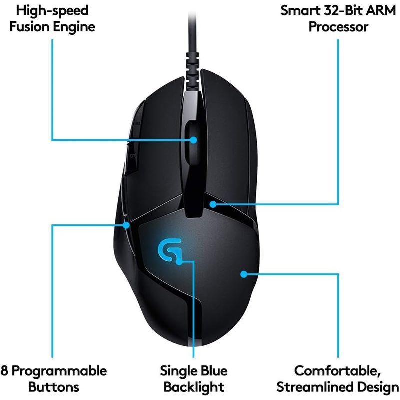 Logitech G402 Mouse ロジテック ゲーミング ブラック USB 有線 FPS RGB マウス｜smatrshops｜08