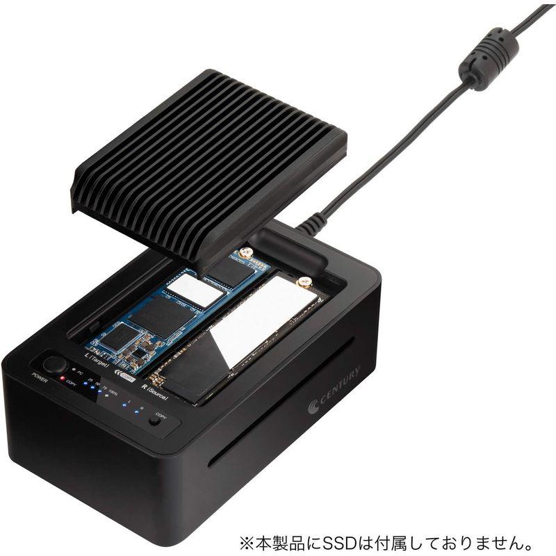 センチュリー M.2 NVMe SSDクローン機能搭載USB3.2 Gen2 クレードル CRCBM2NV2U32CP_FP｜smatrshops｜03