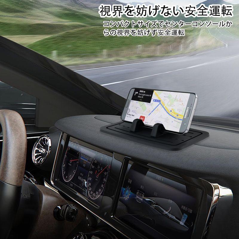 スマホホルダー 車 スマホスタンド 2023年進化 Twofox シリコン製スマホ車載ホルダー GPS用クリップホルダー 脱着簡単 全車種対｜smatrshops｜02