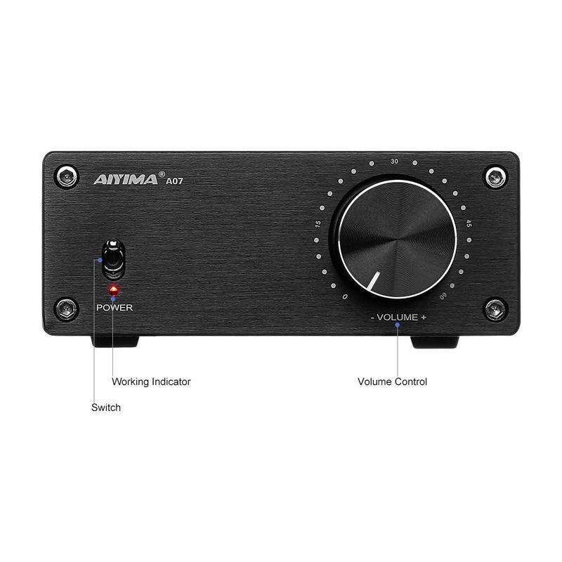 新しいスタイル AIYIMA A07 TPA3255 パワーアンプ 300Wx2 D級ステレオデジタルオーディオアンプ 2.0chアンプ パッシブスピーカー