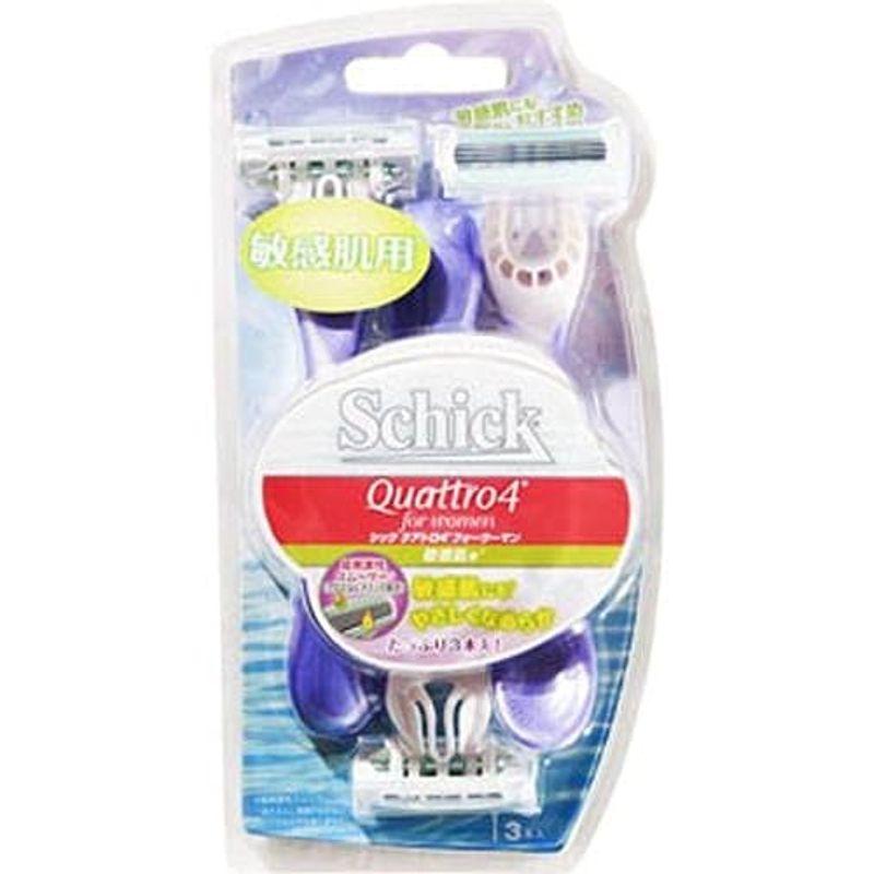 シック Schick クアトロ4 フォーウーマン ディスポ 敏感肌用 2本入｜smatrshops｜02