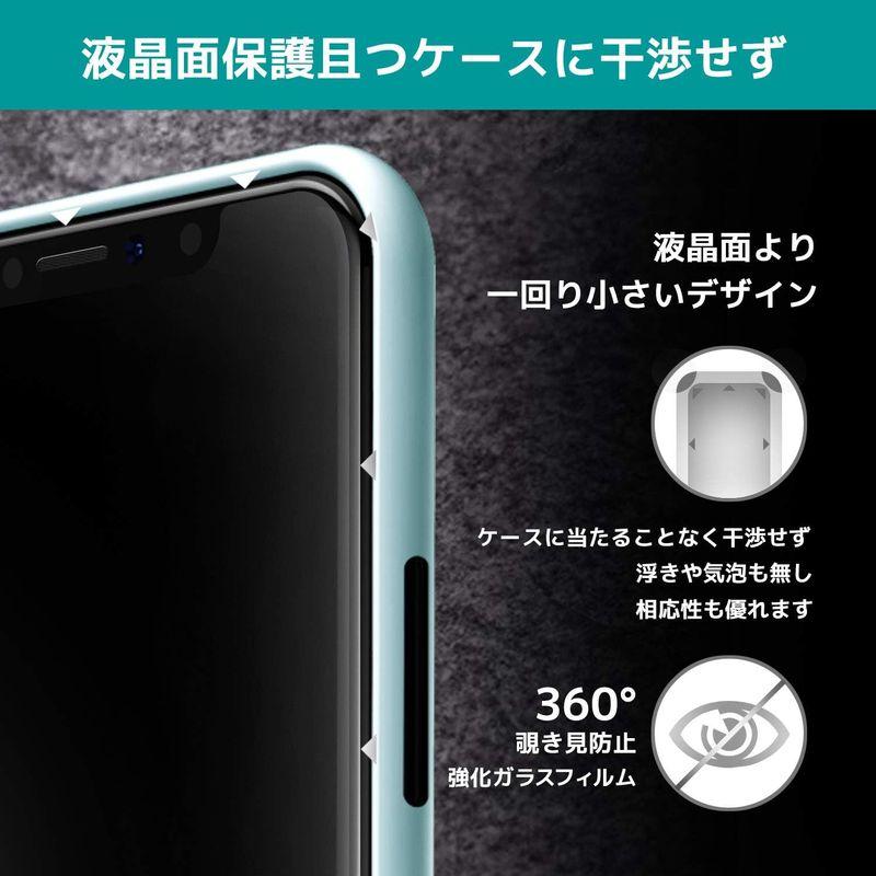 Klearlook Phone 11 Pro ガラスフィルム 360°覗き見防止 上下左右360度プライバシー防止系列 全面保護ガラス Ph｜smatrshops｜03