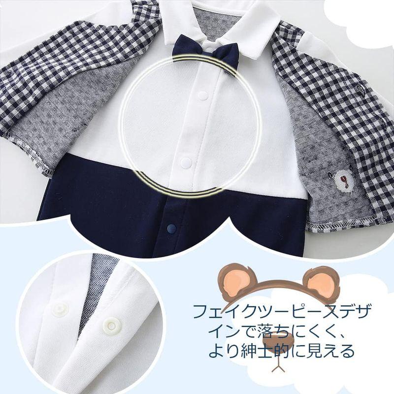 Baby nest ベビー服 男の子 カバーオール 長袖 紳士服 フォーマル 赤ちゃん セレモニー ロンパース 結婚式服 お食い初め お宮参｜smatrshops｜04