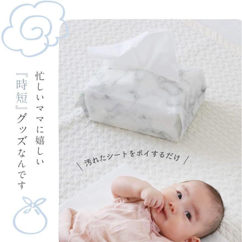 PUPPAPUPO 防水おむつ替えシート 50枚入り 45×66cm 使い捨て｜smatrshops｜03