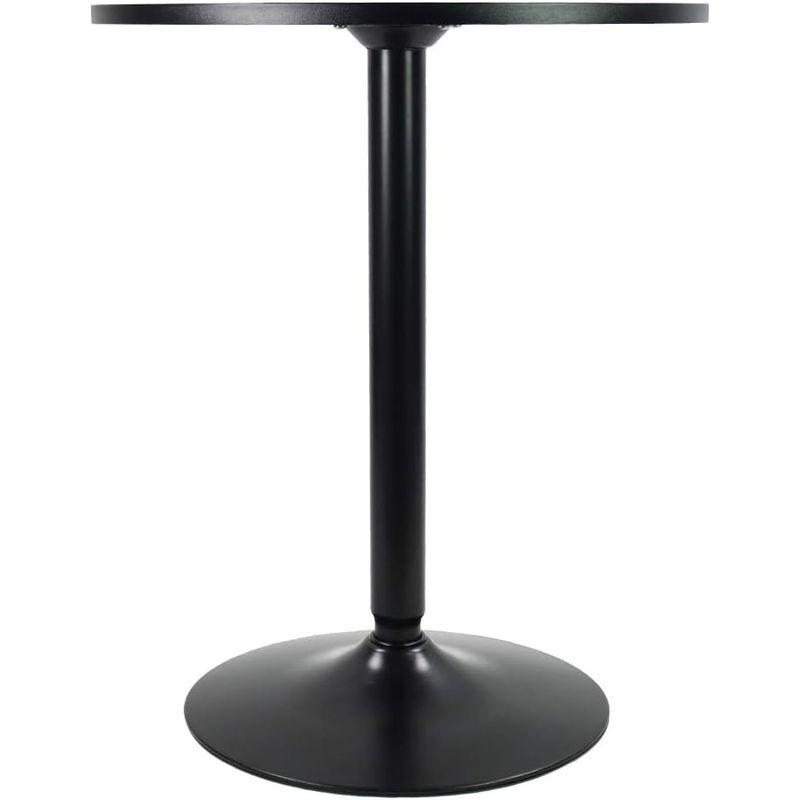 KKTONER バー丸テーブル カウンターテーブル カフェテーブル 2人用 ダイニングテーブル 机 幅60cm ブラック （黒）｜smatrshops｜02