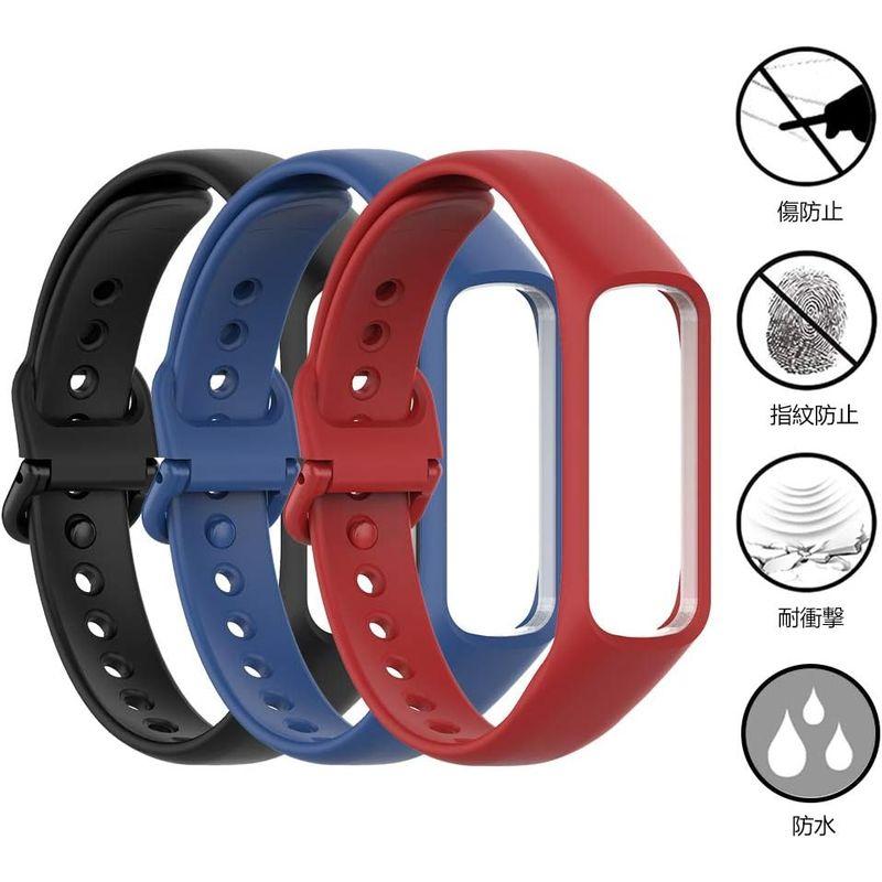 Seltureone Samsung Galaxy Fit2 交換用バンド シリコンベルト 柔らかい 防水 脱着簡単 交換用ストラップ スポ｜smatrshops｜03