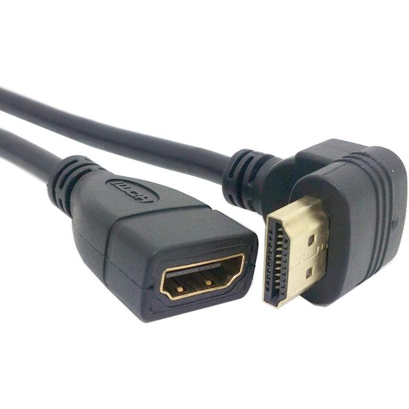 CY Up角度付き90度コネクタHDMI 1.4?with Ethernet & 3dタイプAオスto aメス延長ケーブル0.5?M｜smatrshops｜02