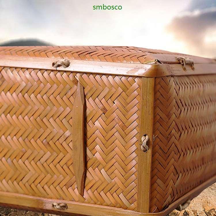 7竹編みバッグ  茶道具収納  収納ケース古風 職人手作り ピクニックN 7竹編みバッグ 茶道具収納 収納ケース古風 職人手作り