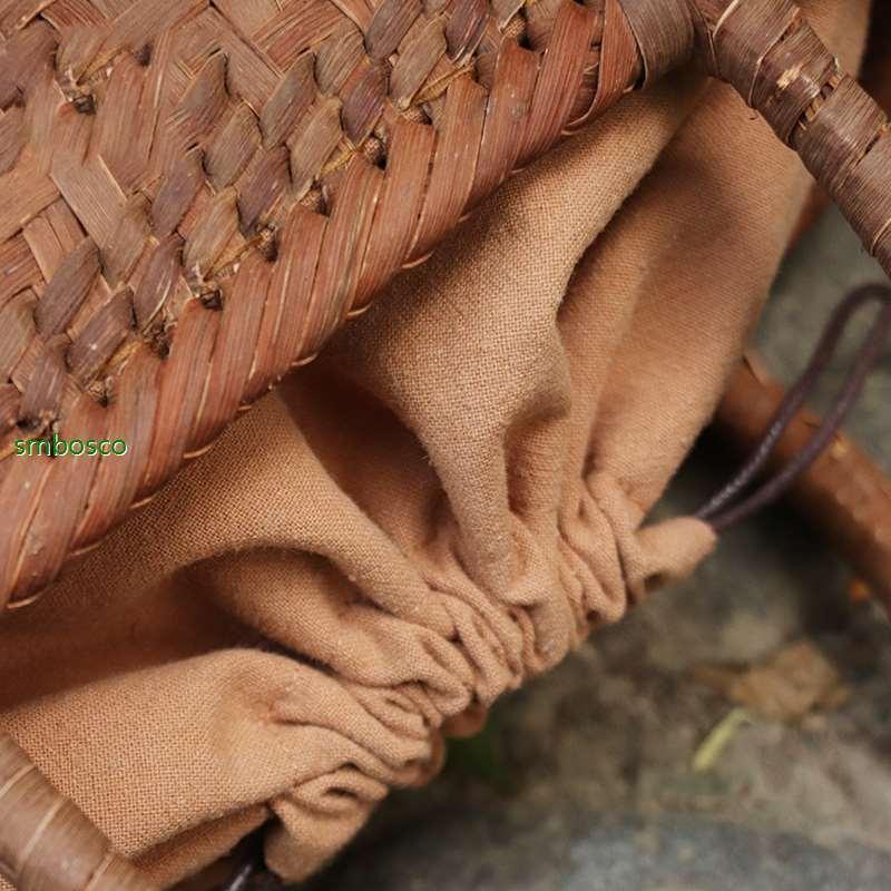 ⭐︎美品⭐︎山葡萄バッグ　かごバッグ　網代編み　巾着　未使用品 山葡萄 かごバッグ 巾着 網代編み 山ぶどう 職人手作り トートバッグ