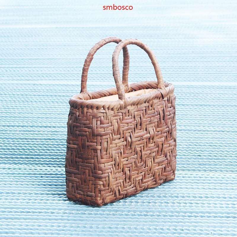 山葡萄 かごバッグ トートバッグ 内布付き 網代編み 山ぶどう 職人