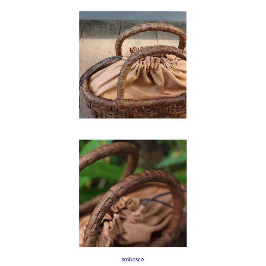 山葡萄 かごバッグ トートバッグ 内布付き 網代編み 山ぶどう 職人