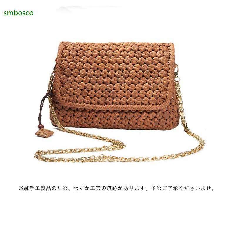 山葡萄ショルダーバッグ 山ぶどう 花編み ハンドバッグ 職人手作り 六角花編み 山ぶどうバッグの画像