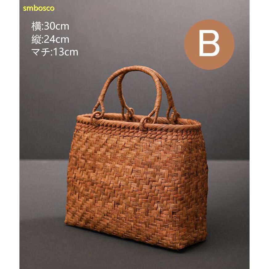 山葡萄かごバッグ　立体花　お値下げ！！ 楽天市場】山葡萄 山葡萄かごバッグ 手作り カゴバッグ 内布付き 市松