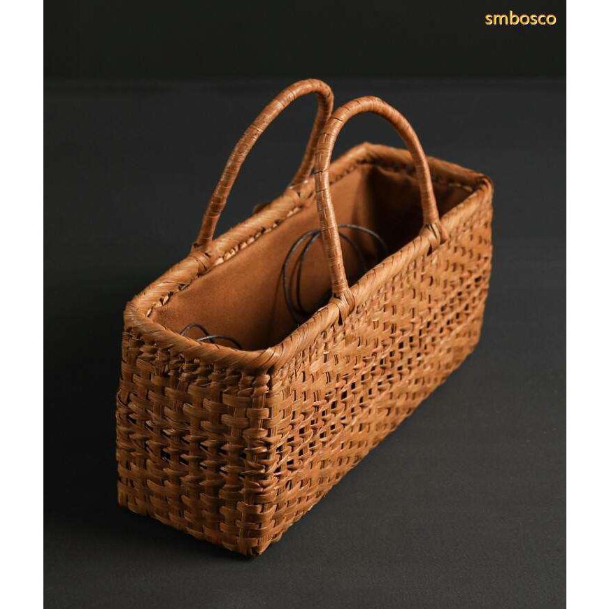 山葡萄 かごバッグ 内布付き 網代編み 山ぶどう 職人手作り レディース