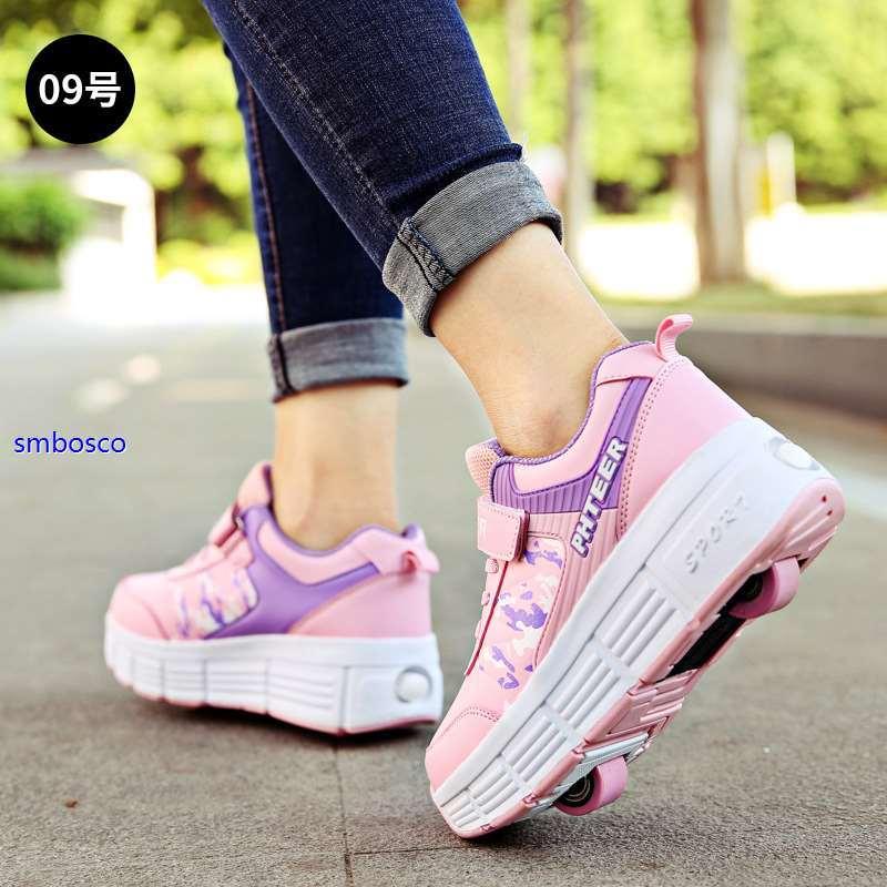 ローラーシューズ 保存版 2輪 キッズ 大人 ジュニア ローラースニーカー 大きいサイズ ファション 秋 成人 子供 ローラー取り外し可能