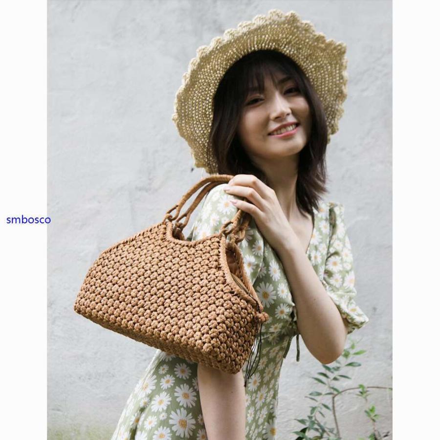 職人手作り 山葡萄かごバッグ 綿麻内布付き 山ぶどう 六角花編み 籠バッグ レディース フォーマル 山ぶどうバッグ トートバッグの画像