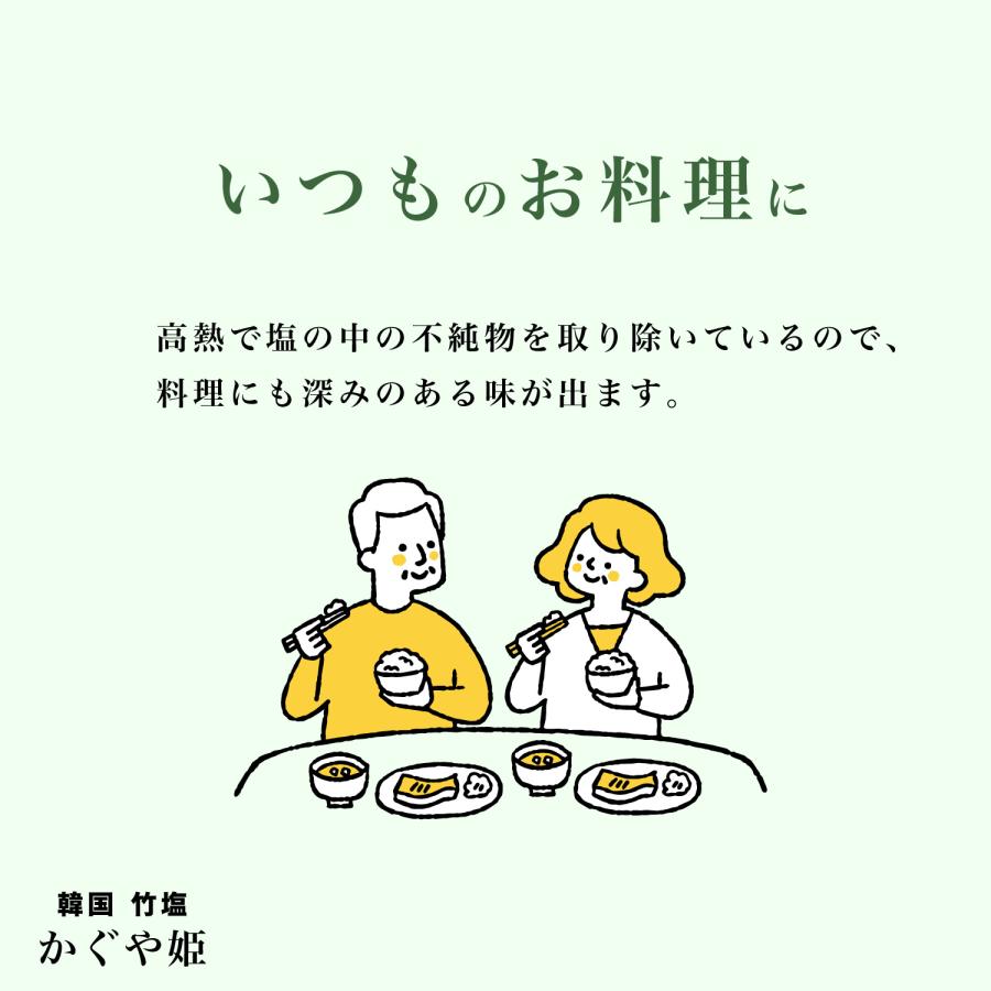 韓国産のミネラル豊富な天日塩を高温で焼いた秘伝の塩 竹塩25袋セット