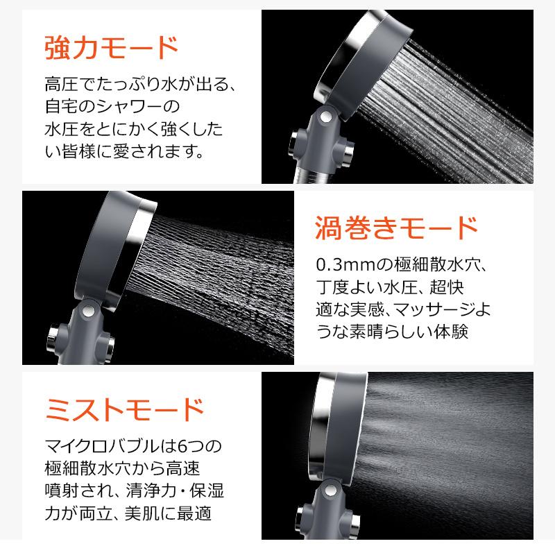 シャワーヘッド 節水 浄水 塩素除去 一時止水 水圧調整 美肌 美髪 毛穴