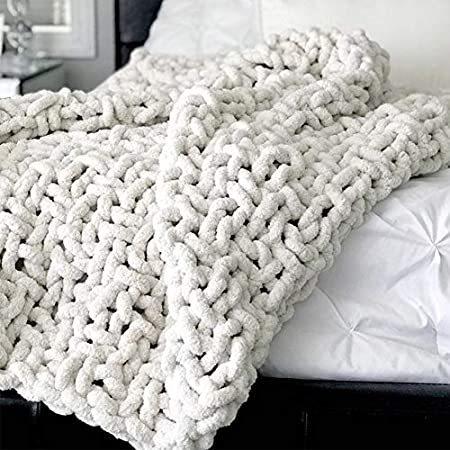 楽天ランキング1位 新品未使用 厚手のニットスローブランケット ソフトで心地よいシェニール織 カジュアル手織りブラン 正規激安 Aleefsurgical Com