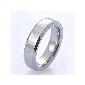 METAL EVOLUTION　タングステンローマ数字刻印リング