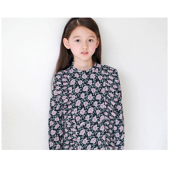 子ども服 ワンピース スクール 女の子 スカート 花柄 小学生 140 150 160 かわいい お出かけ 普段着 韓国子供服 0903 子供服と雑貨のスマイルベビー 通販 Yahoo ショッピング