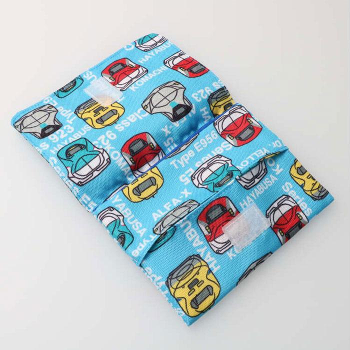 ハンドメイド 新幹線 巾着 移動ポケット のりもの 青 男の子 ハンドメイド 新幹線 巾着 移動ポケット のりもの 青 男の子