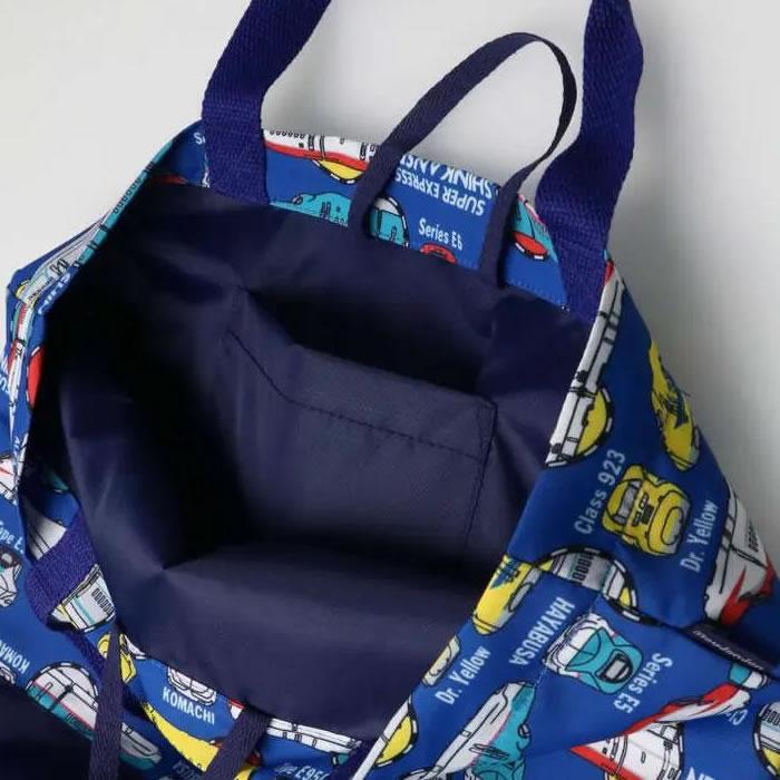 moujonjon レッスンバッグJR 電車 新幹線 手提げ カバン 小学校 斜め