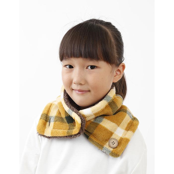 ネックウォーマー キッズ 子ども ボタン 可愛い おしゃれ 厚手 