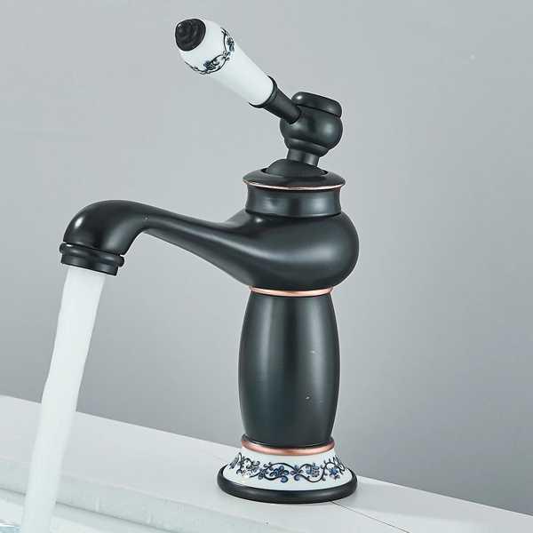 Quyanre-アンティーク真鍮蛇口洗面器、シングルハンドル Quyanre-アンティーク真鍮蛇口洗面器、シングルハンドル