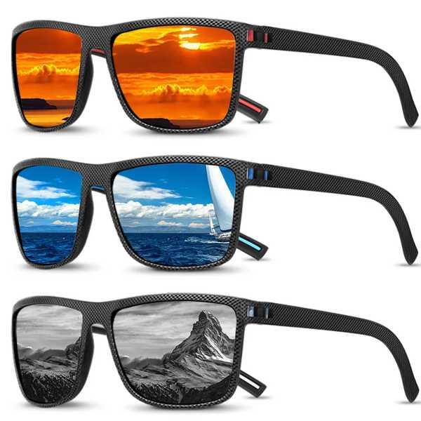 ライディングとドライビング用のクラシックな偏光サングラス、アンチUV、フィッシンググラス、アウトドア登山 | 