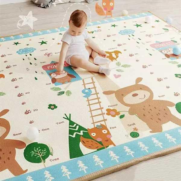 赤ちゃん用プレイマット,厚手の折りたたみ式カーペット,子供用安全マット,2種類の厚さからお選びいただけます | 