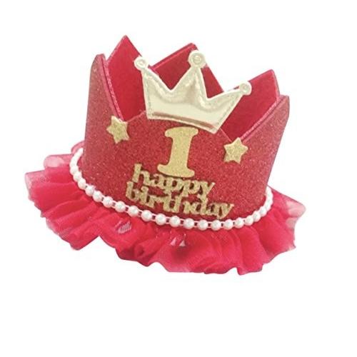 パーティーパーク 新作 ベビー キッズ 1歳 記念日 誕生日 ファースト バースデー ミニフェルト 王冠 ヘアー Sagaretxe Net