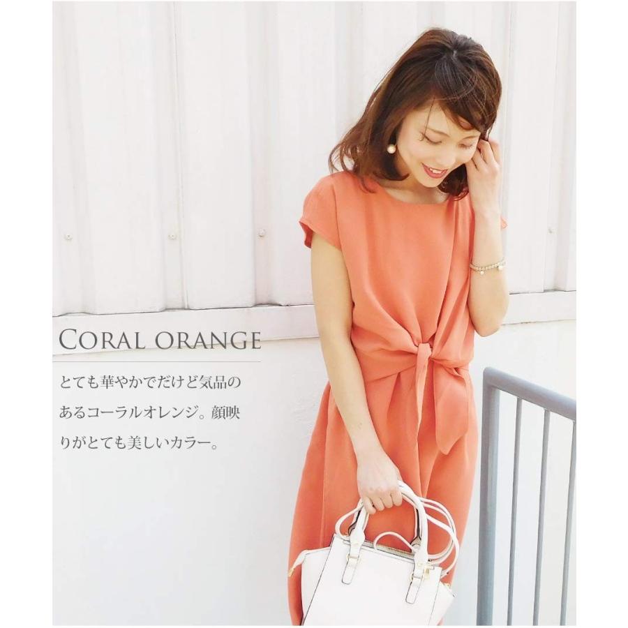Milk Tea マタニティ 授乳服 ワンピース ジョーゼット リボン サイドスリット コーラルオレンジ Sbx Sj4m2c Maternity Jve Smile Box 通販 Yahoo ショッピング