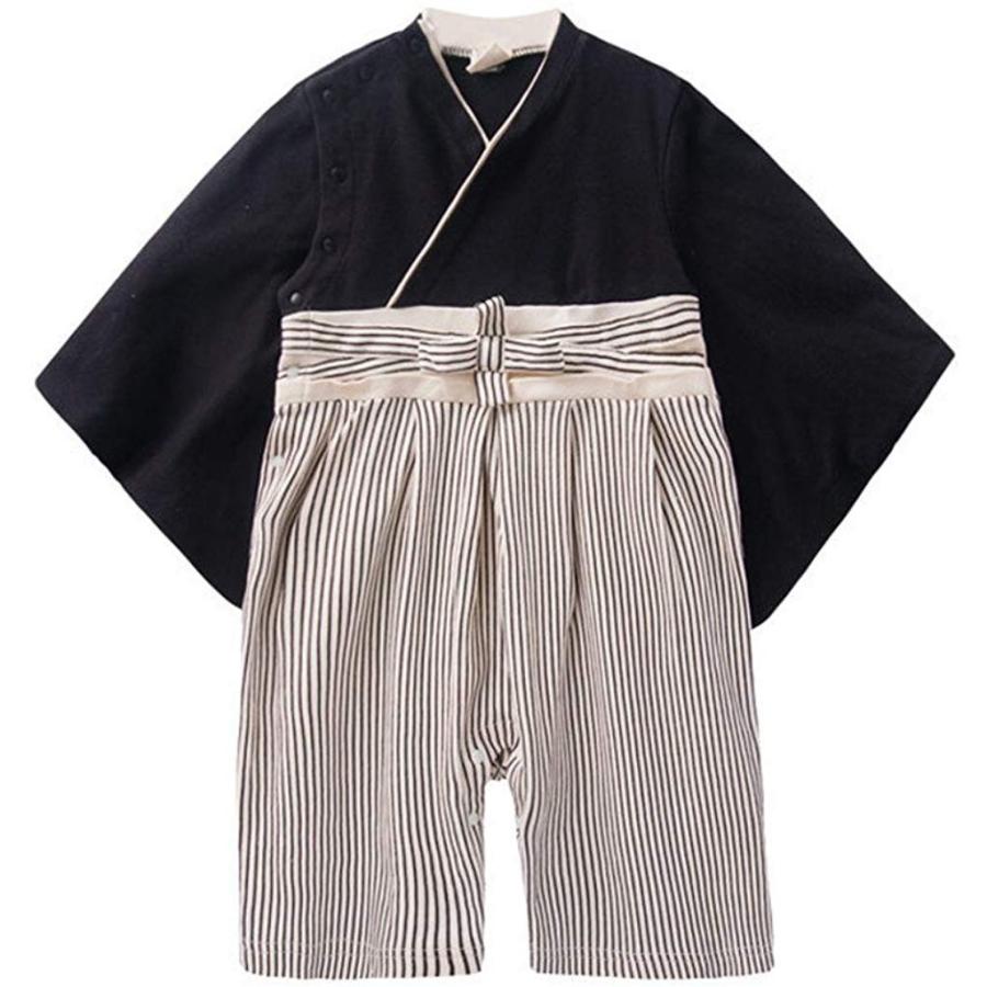 Gudehome ベビー 男の子 袴風 カバーオール ロンパース 和装フォーマル 着物 ワンピース ベビー服 長袖 コスチューム Tourdutrecht Nl
