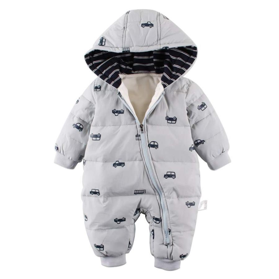 Baby Nest ベビー服 男の子 ロンパース 長袖カバーオール ダウンコート ジャンプスーツ 保温 防寒 秋冬用 グレー Www Cowmanstoddart Com Au