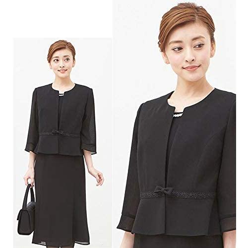 激安特価 B Gallery ブラックフォーマル スーツ風サマーフォーマル ワンピース 洗える 取り外し アクセサリー 前開き ブラック 7 号 交換無料 Smmacademy Ru