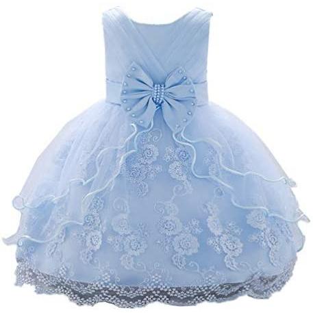 ベビードレス 結婚式 ドレス 赤ちゃんドレス フォーマル お宮参りドレス お誕生日 プレゼント 記念写真 ブルー 80 Kisumupoly Ac Ke