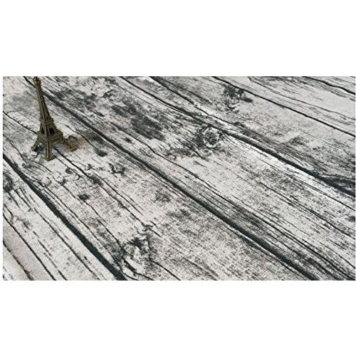 くじらｂｏｘ グレイ 木目柄 アンティーク調 コットン リネン生地 テーブルクロス カーテン クッショ Uou Smile Box 通販 Yahoo ショッピング