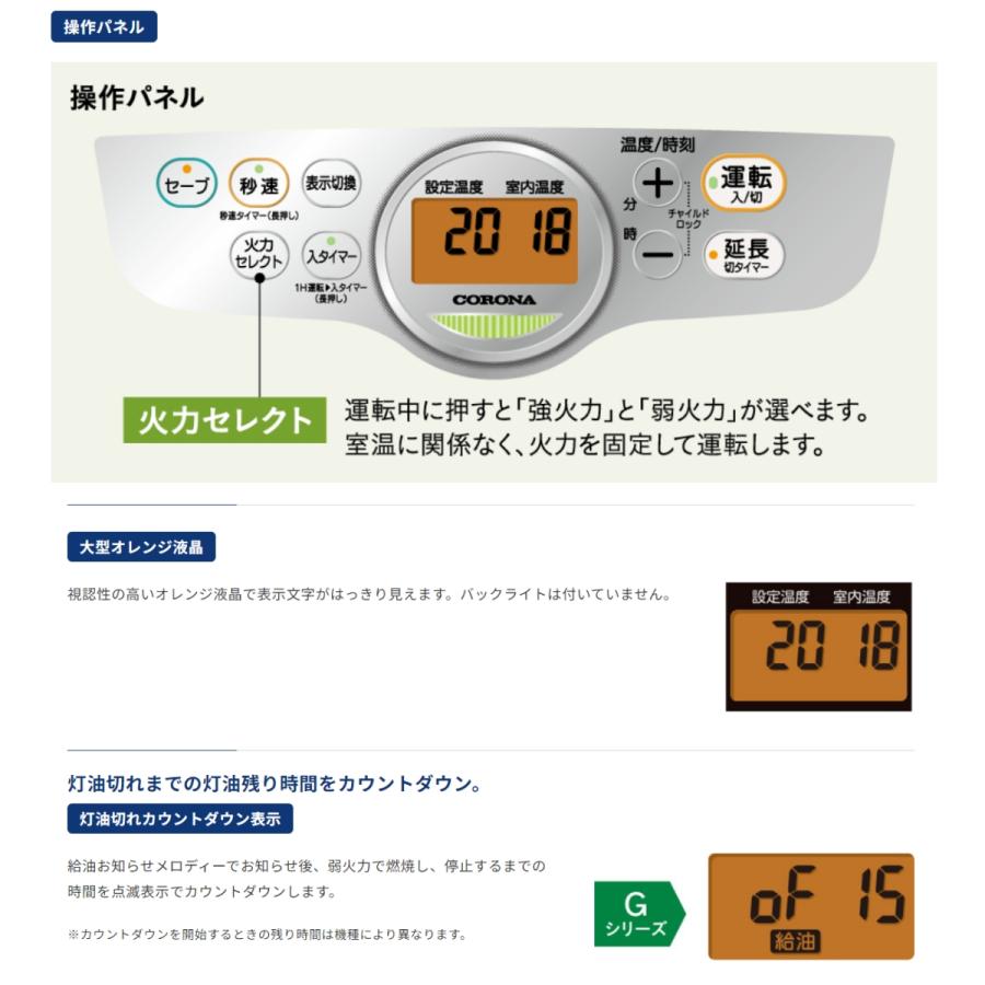 CORONA（コロナ） 石油 ファンヒーター ストーブ FH-G4625BY (C) G