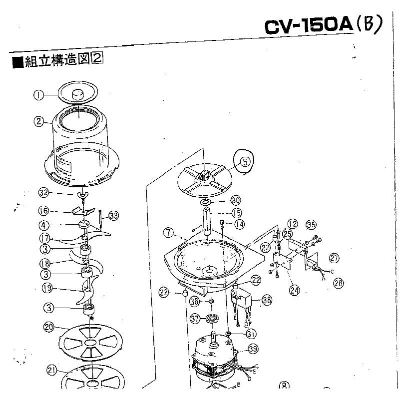 中部コーポレーション プロシェフ調理機 バーチカルフードカッター用
