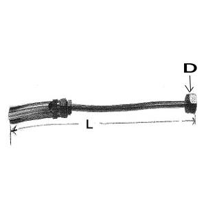 シングル パイロットバーナー 150mm 先十字割れ 種火 パッキン付