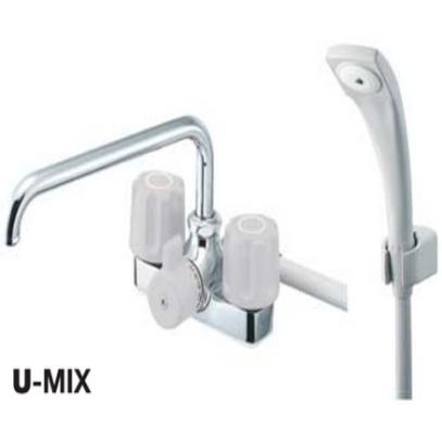 バスルーム用 ツーバルブデッキシャワー混合栓 ツーバルブデッキシャワー混合栓 Sk710 Lh 台付ツーバルブ 三栄水栓 Sanei 浴室 浴槽 洗面所 ツーハンドル台付