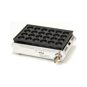 タチバナ製作所 たこ焼き器 1連 卓上型 （たこ鍋 24穴 φ38mm×1） T-24 ホースエンド固定式