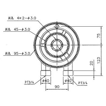 業務用コンロ、バーナー 7 口，オーブン 2 個 6バーナー 業務用ガスレンジ 業務用コンロとオーブン